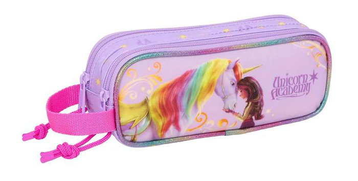 Safta Portatodo doble unicorn academy - Porte-tout double - 21 x 8 x 6 cm