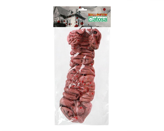 Accessoire Intestins Sanguinolents Suspendus 30x11 cm - Effet Gore pour Décoration Halloween et Fête d'Horreur