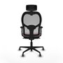 Piqueras y Crespo 2D036G2 Chaise de Bureau avec Appui-tête Rose