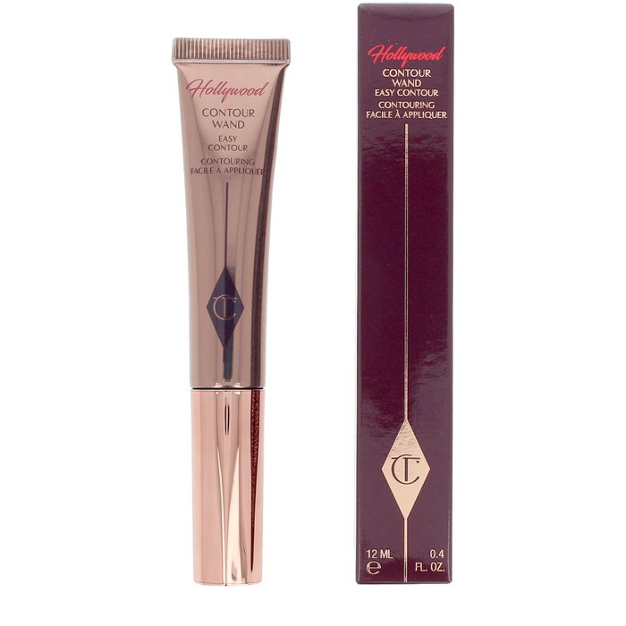 Charlotte Tilbury Hollywood Contour Wand - Stylo correcteur liquide pour visage - Teinte Claire à Moyenne 12 ml - Shaping et Sculpting pour un effet glamour