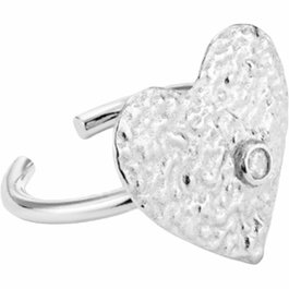 Radiant Bague Silver CUORE Taille 54 en Acier Inoxydable Gris