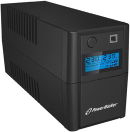 PowerWalker VI SHL Line-Interactive 850VA 480W Schuko 2x Prise USB LCD Onduleur