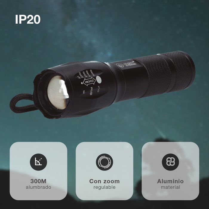 GSC Evolution Lampe de poche LED 10W, Noir GSC Evolution Lampe de poche LED 10W, Noir