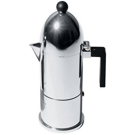 Alessi A9095/3 B La Cupola Cafetière 3 tasses en aluminium moulé, design Aldo Rossi