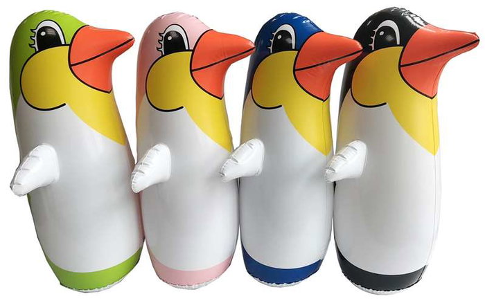 Creaciones Llopis Pouf Gonflable Penguin à Bascule 34 cm - Modèles Surtidos - PVC