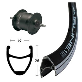 Exal Roue avant 28x1.75 avec moyeu dynamo Shimano