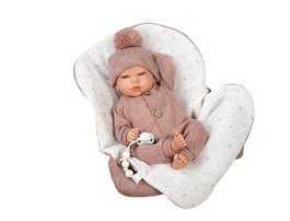 Muñecas Arias - Poupée reborn Elba Rose avec sac de couchage, 40 cm, jouet pour enfants à partir de 36 mois