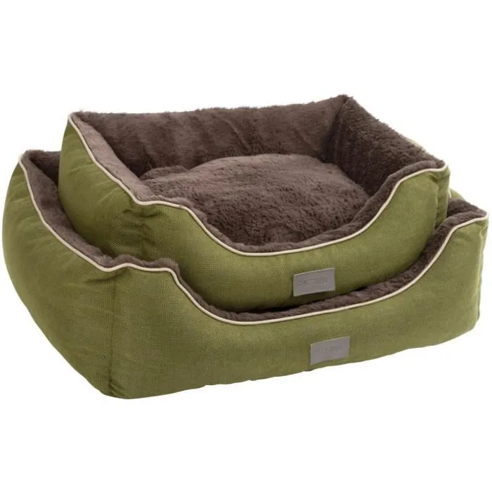 Kerbl Corbeille Samuel pour chien et chat, coussin réversible lavable, tissu respirant, gris, 50 x 40 x 15 cm Kerbl Corbeille Samuel pour chien et chat, coussin réversible lavable, tissu respirant, gris, 50 x 40 x 15 cm