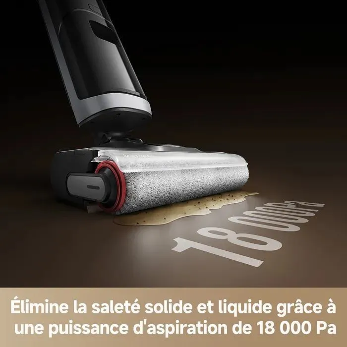 Dreame H14 Dual Aspirateur Balai Laveur - Fonction 5-en-1 Multi-Surfaces, Aspiration 18k Pa, Filtration HEPA 99.99% - Nettoyage Eau et Poussières