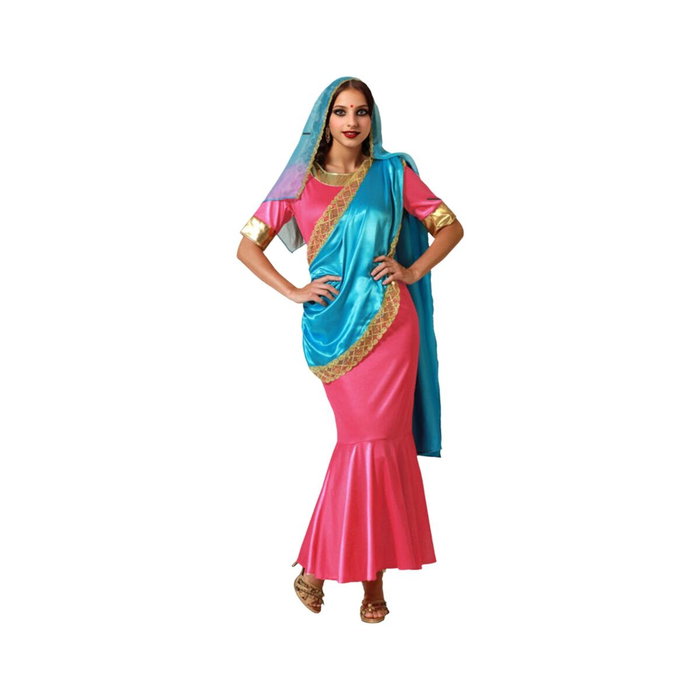 Atosa Déguisement Hindou Asiatique Rose Femme Adulte