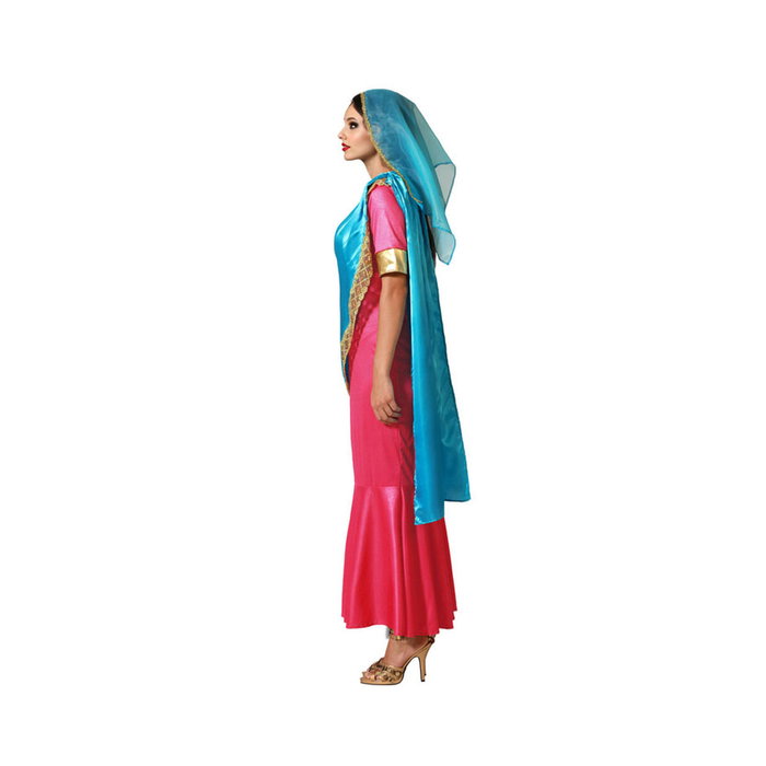Atosa Déguisement Hindou Asiatique Rose Femme Adulte