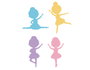 Misskuty Lot de 4 emporte-pièces fins ZAG motifs ballerines enfant