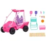 Barbie Buggy Détective - Coffret avec Buggy Rose pour 4 Poupées, Accessoires Plage (Glacière, Chaise), Jeu Imaginatif - Jouet Mattel pour Enfants dès 3 ans
