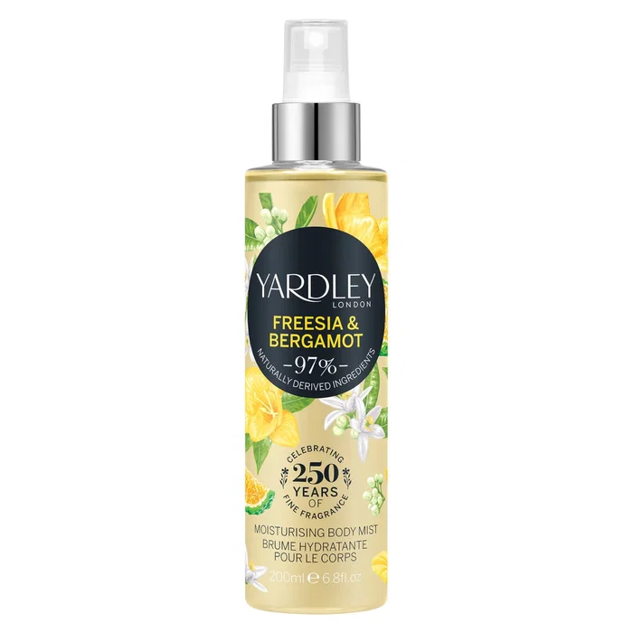 Yardley Freesia and Bergamot Spray Parfumé pour Femme 200 ml Yardley Freesia and Bergamot Spray Parfumé pour Femme 200 ml
