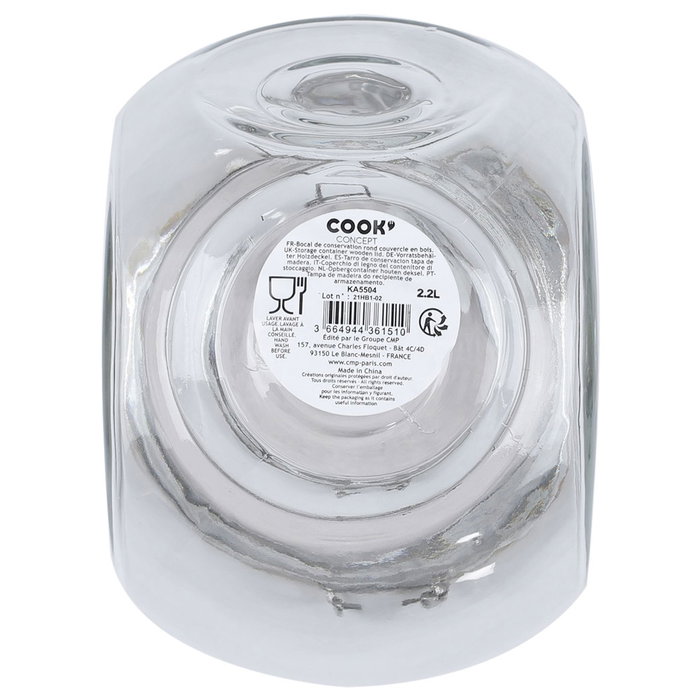 Cook Concept Bocal en Cristal 2,2 L Cook Concept Bocal en Cristal 2,2 L