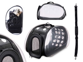 MASCOW Transportin Transparente Negro Pequeño