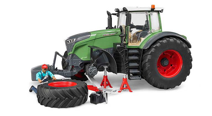BRUDER Tracteur agricole Fendt 1050 Vario avec mécanique et chariot de transport 04041 - Jouet en plastique ABS haute qualité, résistant et réaliste - Pour enfants dès 3 ans BRUDER Tracteur agricole Fendt 1050 Vario avec mécanique et chariot de transport 04041 - Jouet en plastique ABS haute qualité, résistant et réaliste - Pour enfants dès 3 ans