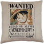 One Piece Coussin recto-verso Monkey D. Luffy Wanted Microfibre 40 x 40 cm