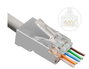MicroConnect Connecteur réseau modulaire RJ45 CAT6a FTP Easy-Connect, 50 pièces - Plaqué or, pour câble AWG 23