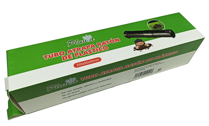Piège à rats tube en plastique noir 255x55x55mm LAAT021 Piège à rats tube en plastique noir 255x55x55mm LAAT021