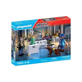 Playmobil 71876 Arrestation de cambrioleurs au musée - Les policiers City Action - Jeu de construction 50 pièces - À partir de 4 ans