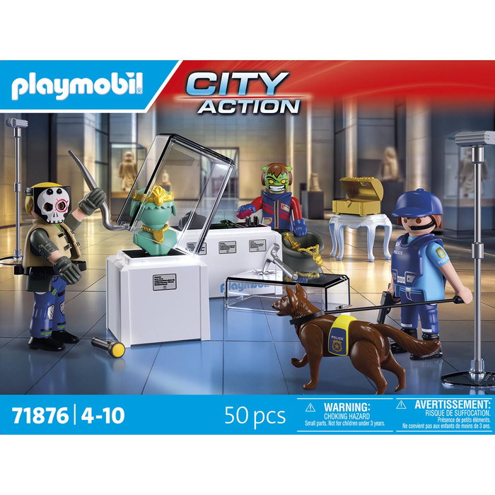 Playmobil Arrestation de cambrioleurs au musée, Les policiers, 50 pièces