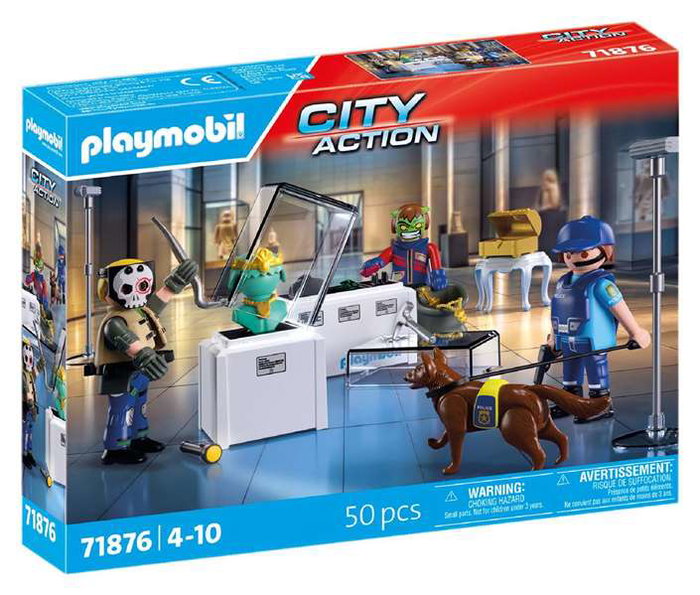 Playmobil Arrestation de cambrioleurs au musée, Les policiers, 50 pièces