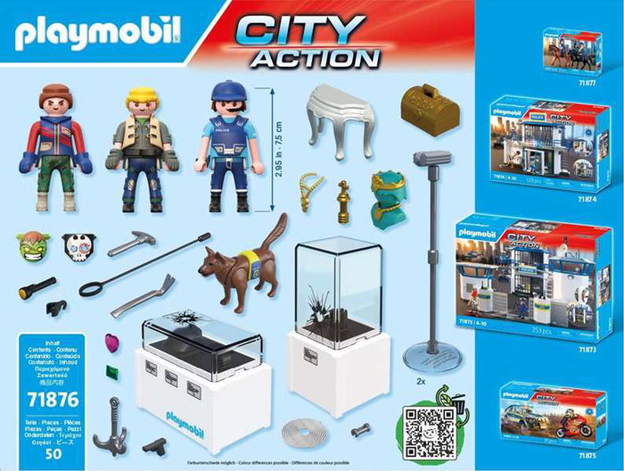 Playmobil Arrestation de cambrioleurs au musée, Les policiers, 50 pièces