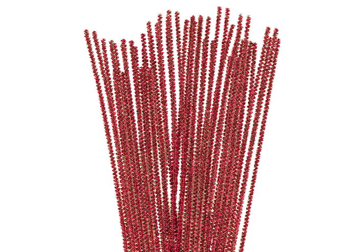 Innspiro Limpiapipas chenille métalliques rouges 6mm x 30cm, 25 unités Innspiro Limpiapipas chenille métalliques rouges 6mm x 30cm, 25 unités