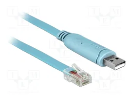 DELOCK Câble USB 2.0 vers RJ45 RS232 - 3m - Bleu