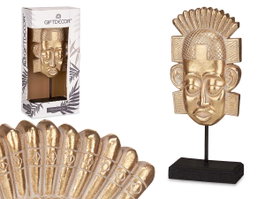 GIFTDECOR Tête d'indien avec base or