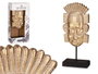 Giftdecor Tête Indienne avec Base Dorée 17.5x36x10.5 cm Polirésine (Set de 4)
