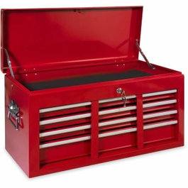 Defpro Servante d'atelier Rouge avec 6 tiroirs et trappe