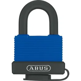Abus Cadenas 70IB/45 Aqua Safe pour extérieur avec protection anti-corrosion, laiton et anse inox gainée PVC, usage maritime, livré avec 2 clés