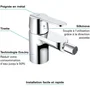 Grohe Mitigeur monocommande Bidet S Get chromé 32885000 - Robinetterie salle de bain, design minimaliste, chrome brillant, cartouche céramique 35 mm, EcoJoy 5.7 l/min