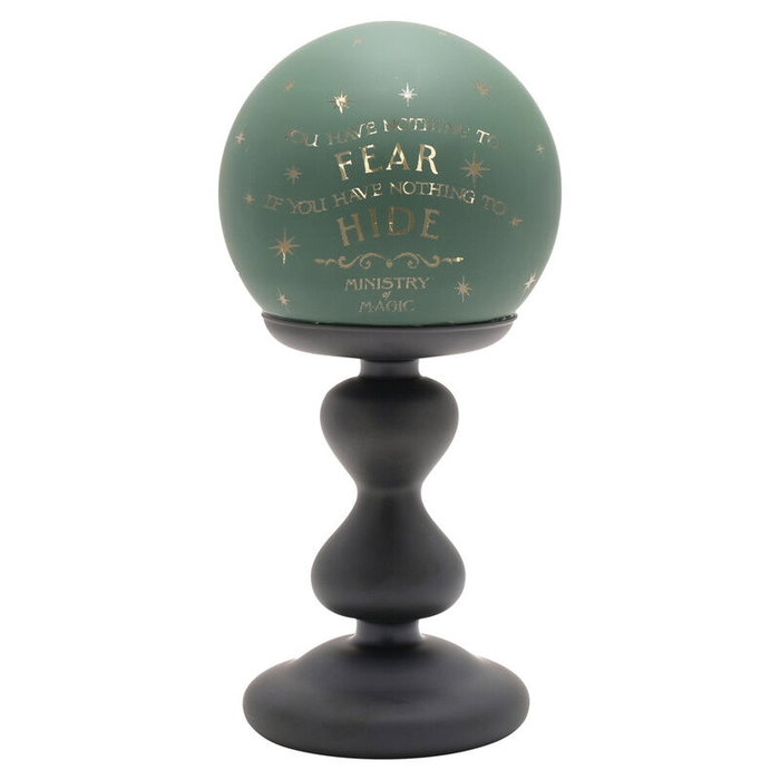 WIDDOP & CO Lampe décorative Ministère de la Magie Harry Potter en verre avec finition verte mat et élégance mystique