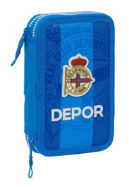 Safta Plumier double poche Real Deportivo De La Coruña 28 pièces - 12,5 x 19,5 x 4 cm - Espagnol
