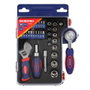 Workpro 38 Pièces Coffret Douilles avec Cliquet, Poignée et Clé Adjustable Métrique