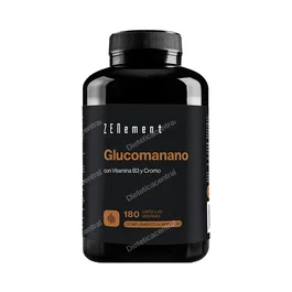 Zenement Complément Alimentaire Glucomannane avec Vitamine B3 et Chrome 180 Gélules - Aide au Contrôle du Poids et Satiété - Fibre de Konjac