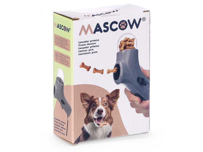Mascow Lanceur de Friandises pour Animaux Gris Plastique ABS 11x18x5 cm (Set de 12)