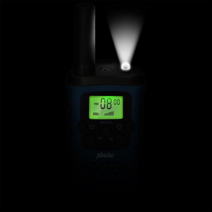 Alecto FR115BW Set de 2 Talkie-walkies pour enfants, bleu/noir Alecto FR115BW Set de 2 Talkie-walkies pour enfants, bleu/noir