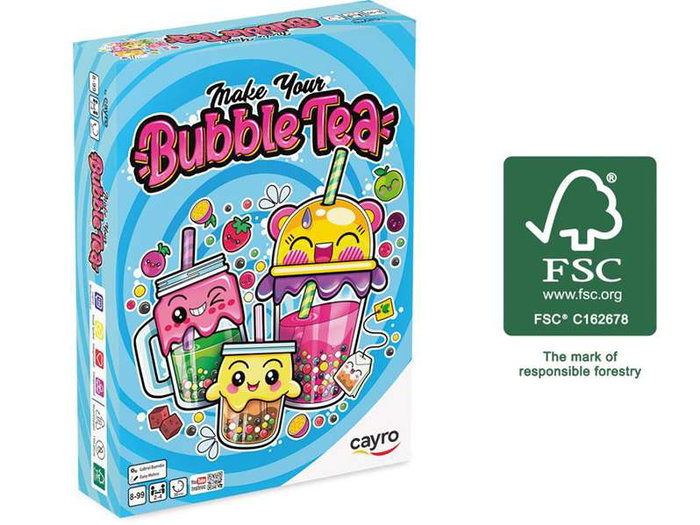 Cayro FSC Make Your Bubble Tea - Kit pour préparer votre thé aux perles de tapioca - Papier mélangé - À partir de 3 ans