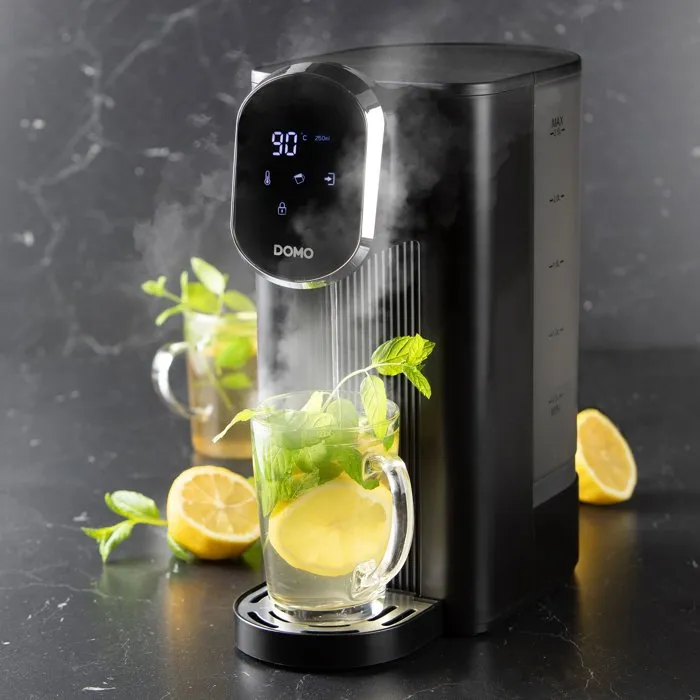 DOMO DO524WK Distributeur d'eau chaude Bouilloire 2600W 2,5L Réglages de température Noir