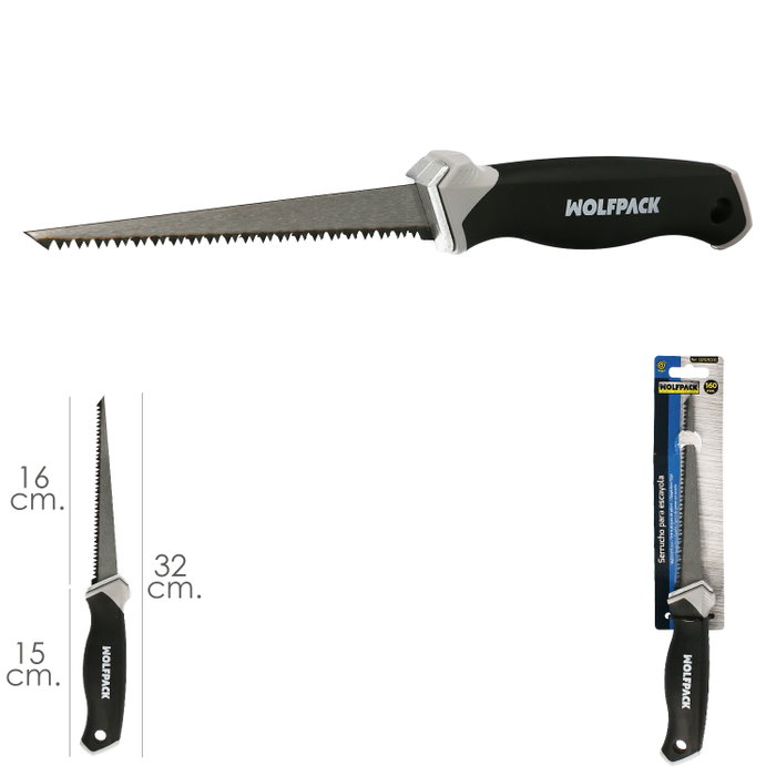 WOLFPACK LINEA PROFESIONAL Scie de type couteau pour plâtre et placo 32 cm WOLFPACK LINEA PROFESIONAL Scie de type couteau pour plâtre et placo 32 cm