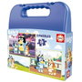 Educa Coffret à Puzzle Mallette Bluey - 2 Puzzles de 40 Pièces Chacun - Dimensions 28x20 cm - Version Espagnole