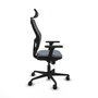 Piqueras y Crespo Chaise de Bureau avec Appui-tête 3D036N2 Gris