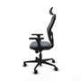 Piqueras y Crespo Chaise de Bureau avec Appui-tête 3D036N2 Gris