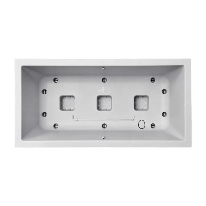 Elho Vivo Next Long 60 - Bac à fleurs intérieur/extérieur - 59 * 30 * 29 cm - Avec réservoir d'eau intégré et roues - 100% plastique recyclé - Gris