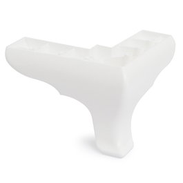 Q&Q - Pied de sofa/buffet OKALIPTUS en plastique blanc mat - Dimensions 140x140 mm, Hauteur 100 mm
