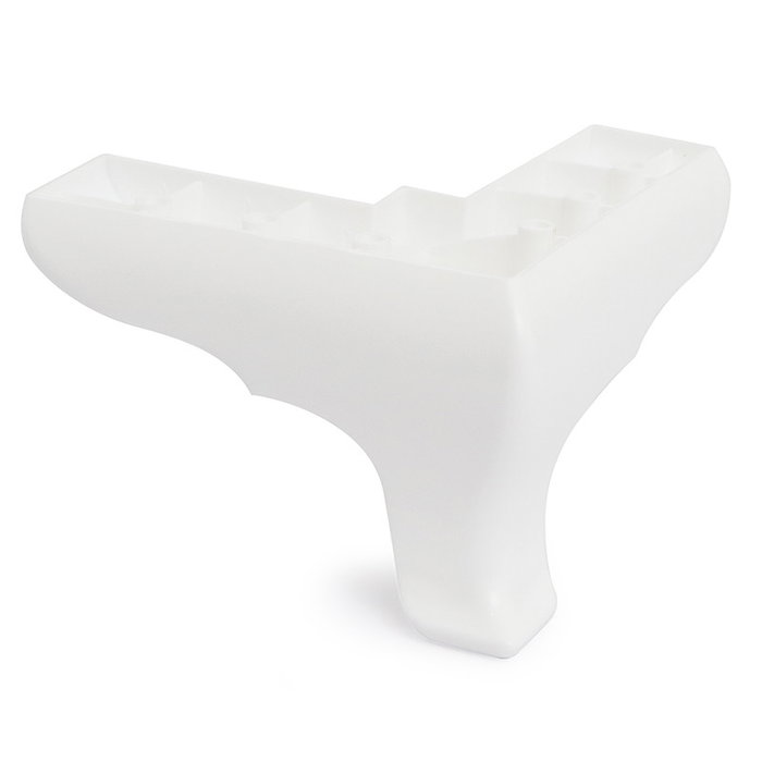 Q&Q - Pied de sofa/buffet OKALIPTUS en plastique blanc mat - Dimensions 140x140 mm, Hauteur 100 mm Q&Q - Pied de sofa/buffet OKALIPTUS en plastique blanc mat - Dimensions 140x140 mm, Hauteur 100 mm